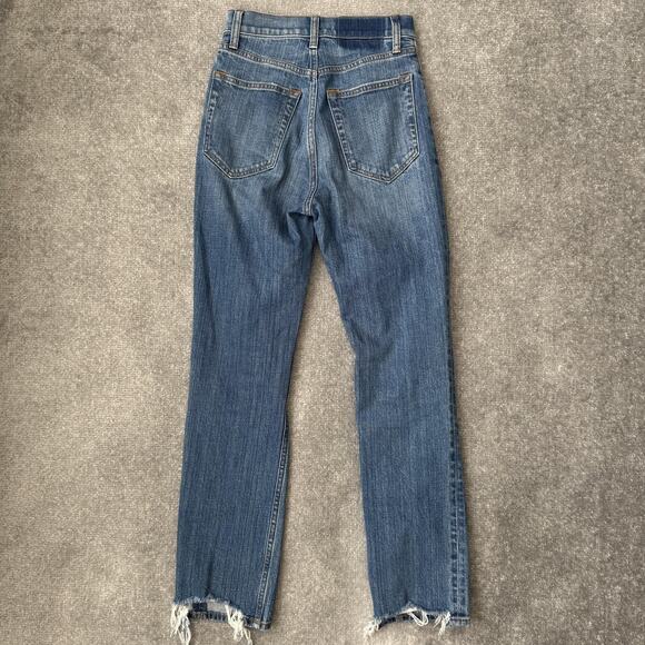 Abercrombie & Fitch Jeans Womens 24 00 Ankle Straight Ultra High Rise Distressed - Picture 9 of 12